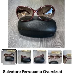 Salvatore Ferragamo Chic Sunglasses - Deep Red